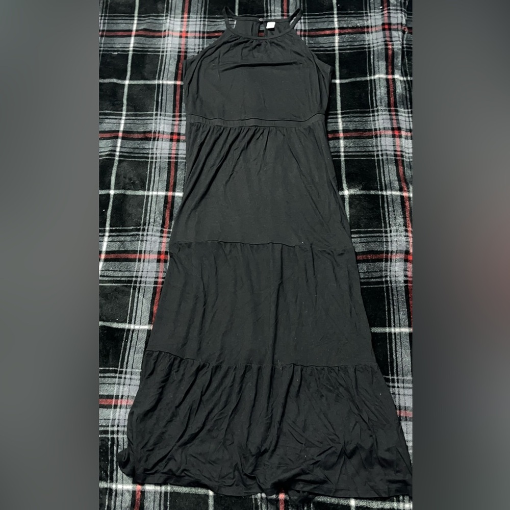 Old Navy Tiered Black Maxi Dress